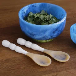 Clearance RESIN Rio Bubble Salad Servers (White) Resin|RESIN Rio