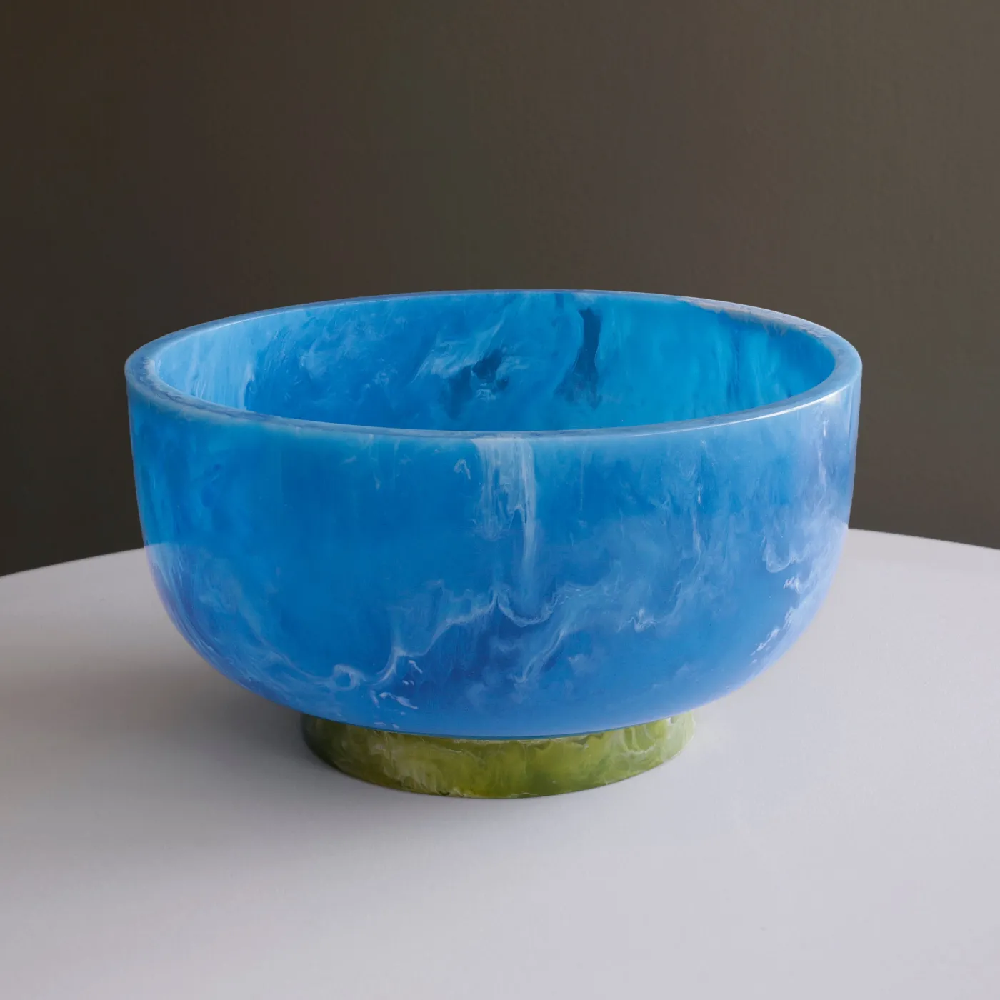 RESIN Rio Large Bowl with Base (Blue and Green) Resin|RESIN Rio