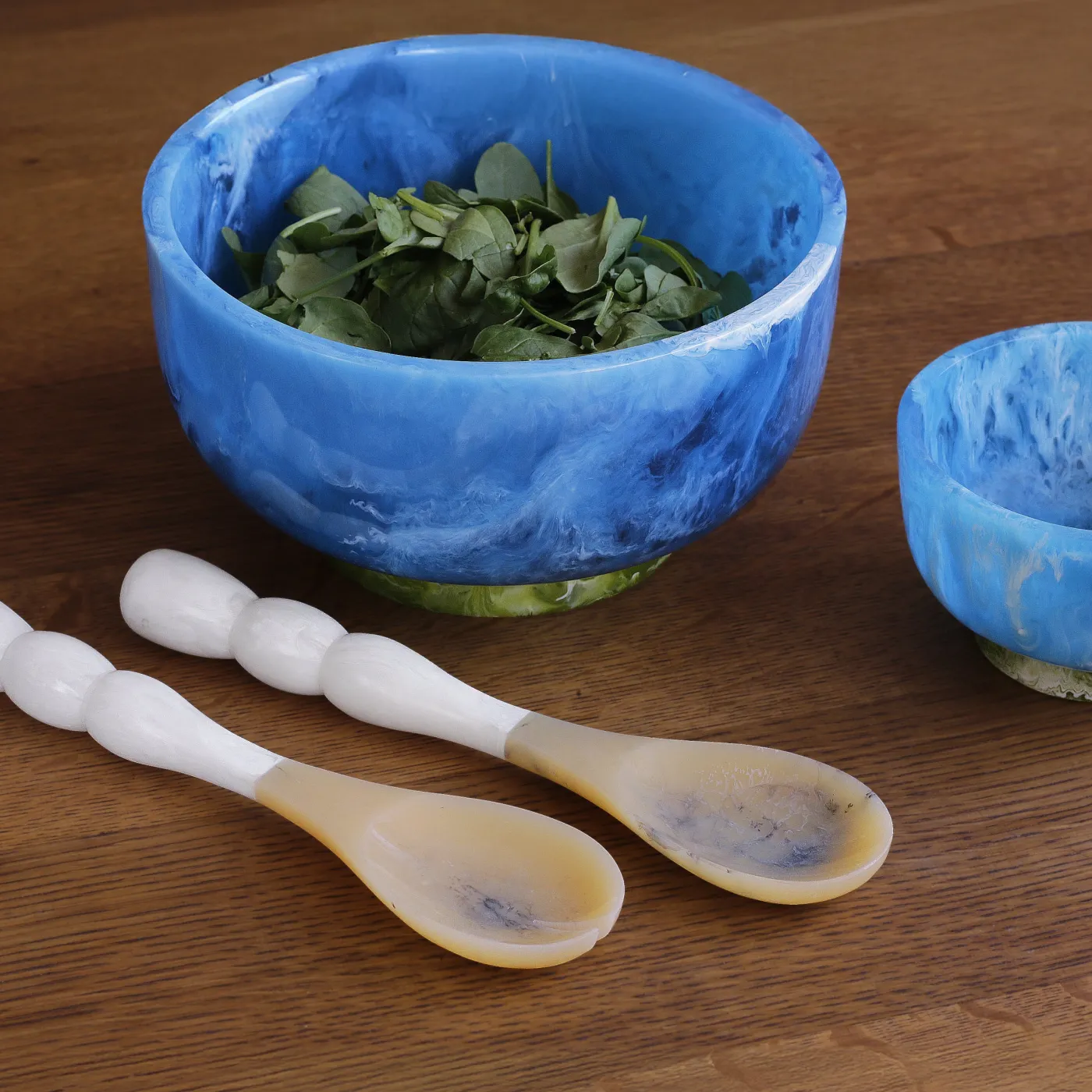 RESIN Rio Large Bowl with Base (Blue and Green) Resin|RESIN Rio