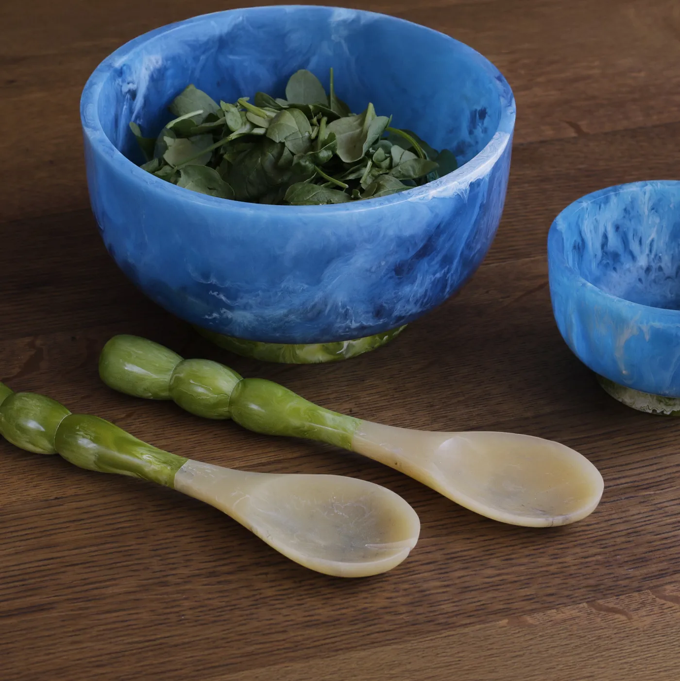 RESIN Rio Large Bowl with Base (Blue and Green) Resin|RESIN Rio