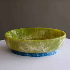 Online RESIN Rio Large Oval Bowl with Base (Green and Blue) Resin|RESIN Rio