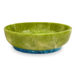 Online RESIN Rio Large Oval Bowl with Base (Green and Blue) Resin|RESIN Rio