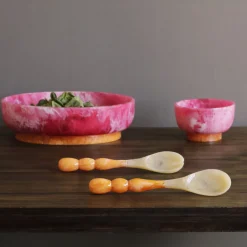 Best RESIN Rio Small Bowl with Base (Pink and Orange) Resin|RESIN Rio