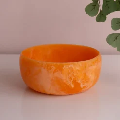 RESIN Sorbet Large Round Bowl Tangerine Resin|RESIN Sorbet