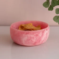 RESIN Sorbet Large Round Bowl Raspberry Resin|RESIN Sorbet