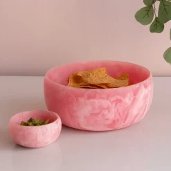 RESIN Sorbet Large Round Bowl Raspberry Resin|RESIN Sorbet
