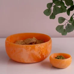 Best RESIN Sorbet Mini Round Bowl Tangerine Resin|RESIN Sorbet