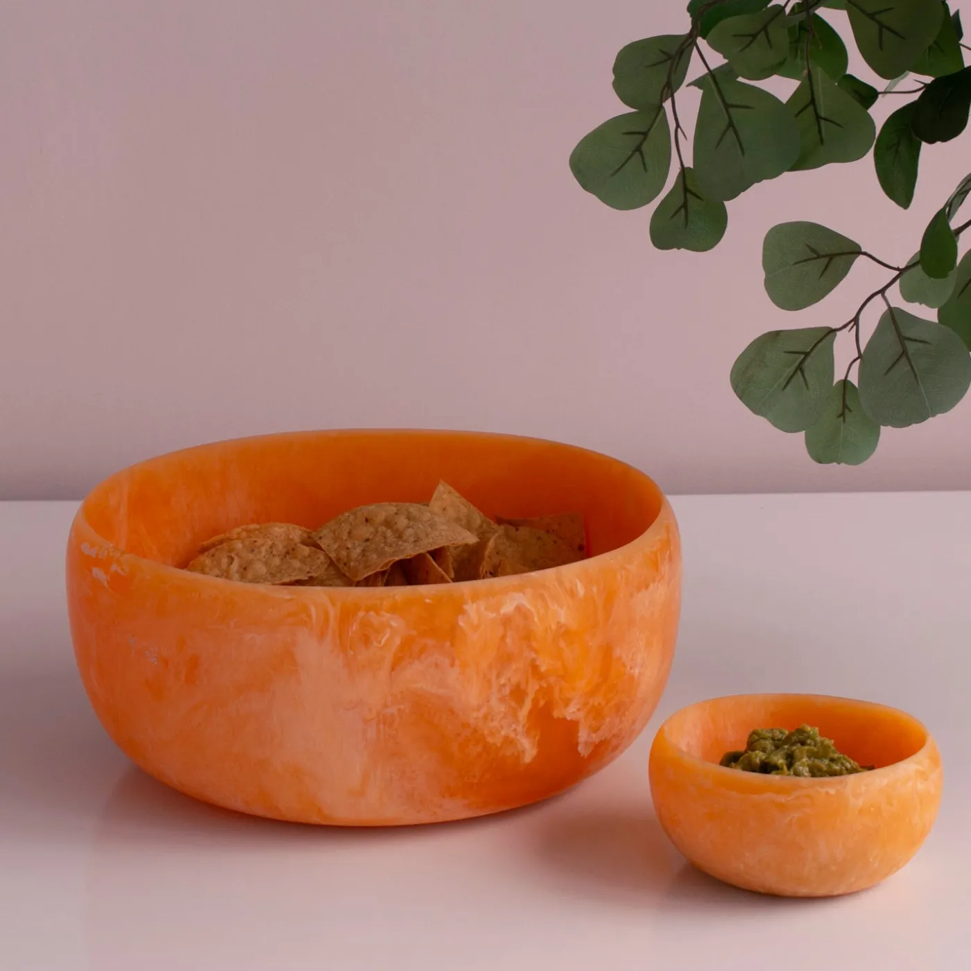 Best RESIN Sorbet Mini Round Bowl Tangerine Resin|RESIN Sorbet