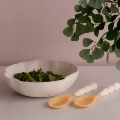 Clearance RESIN Sorbet Salad Servers Coconut Resin|RESIN Sorbet