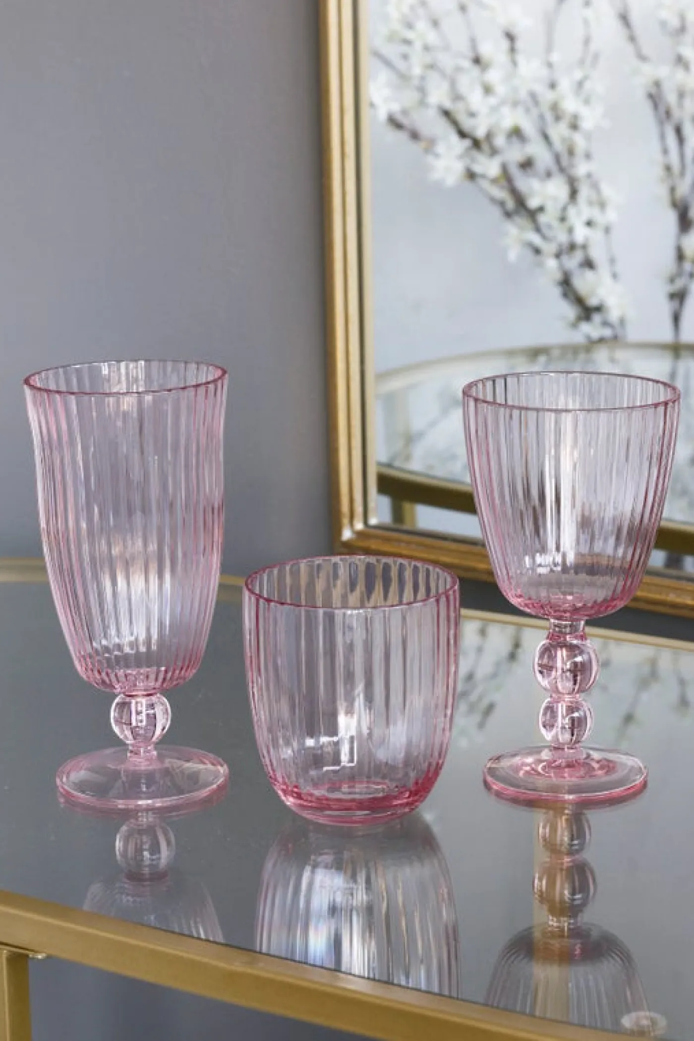 Online VIDA Acrylic Double Old Fashioned Set of 4 (Pink) View All Vida|Drinkware