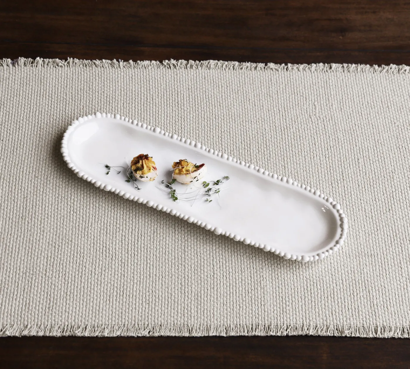 Clearance VIDA Alegria Medium Baguette Platter White View All Vida|VIDA Alegria