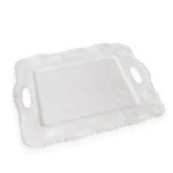 New VIDA Alegria Rectangular Tray with Handles White View All Vida|VIDA Alegria