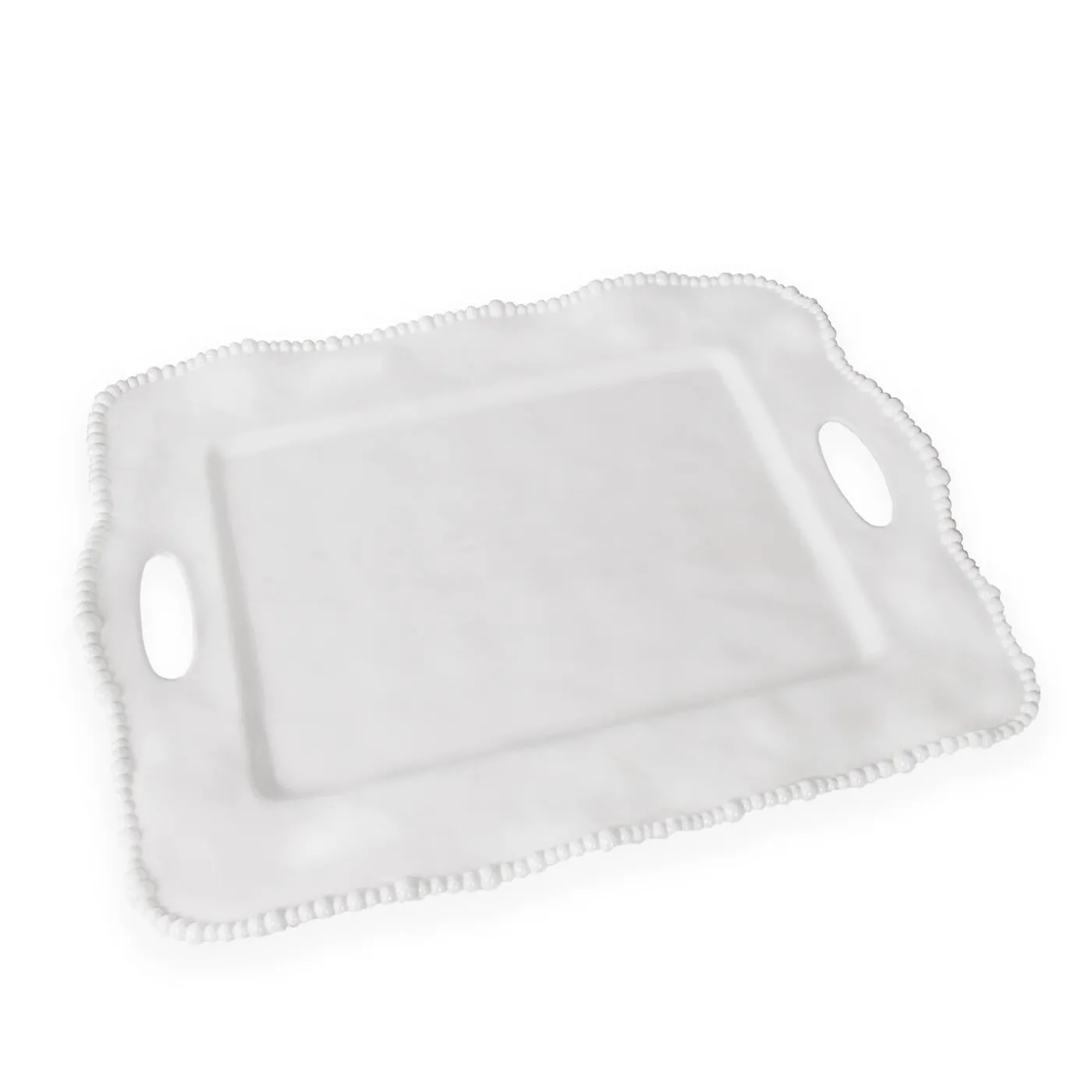 New VIDA Alegria Rectangular Tray with Handles White View All Vida|VIDA Alegria