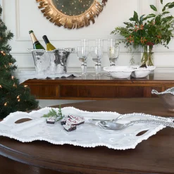 New VIDA Alegria Rectangular Tray with Handles White View All Vida|VIDA Alegria