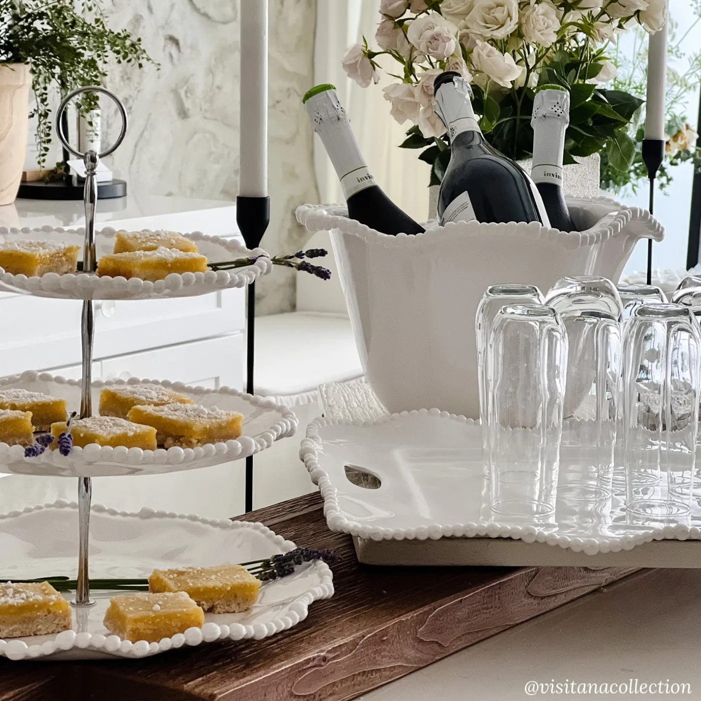 New VIDA Alegria Rectangular Tray with Handles White View All Vida|VIDA Alegria