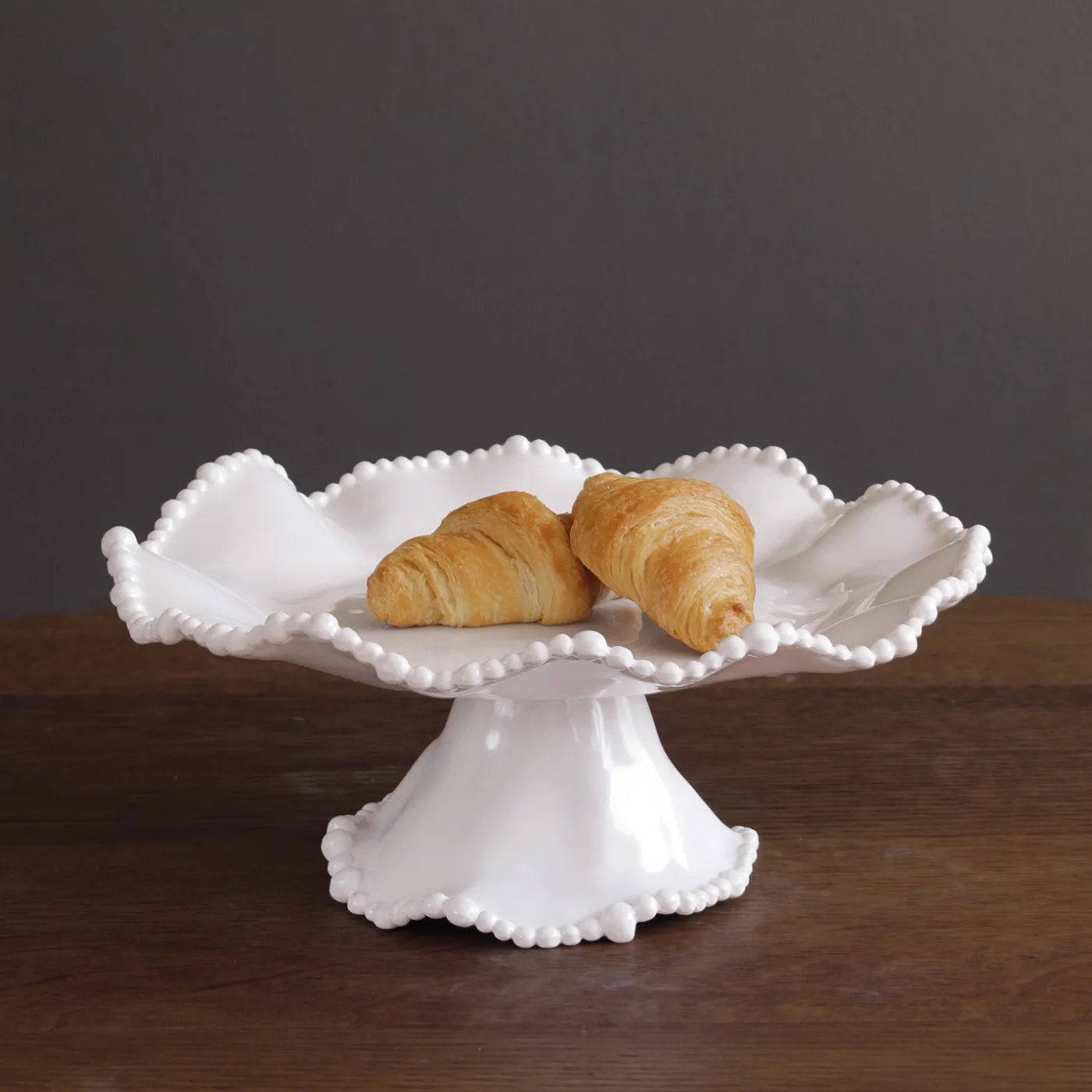 New VIDA Alegria Small Pedestal Cake Plate (White) View All Vida|Gifts Under $99