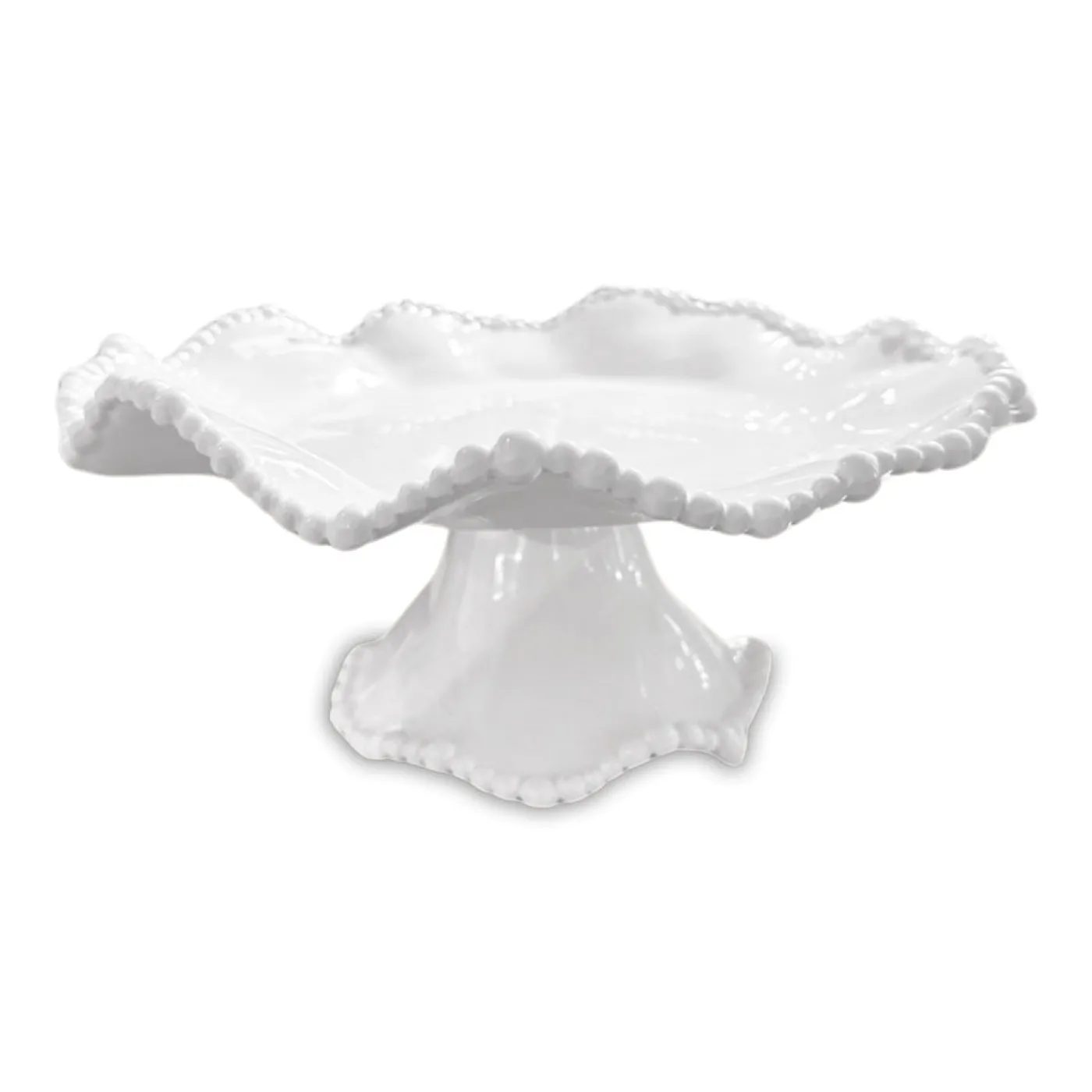 New VIDA Alegria Small Pedestal Cake Plate (White) View All Vida|Gifts Under $99