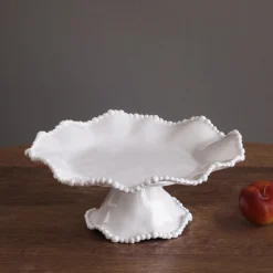 New VIDA Alegria Small Pedestal Cake Plate (White) View All Vida|Gifts Under $99
