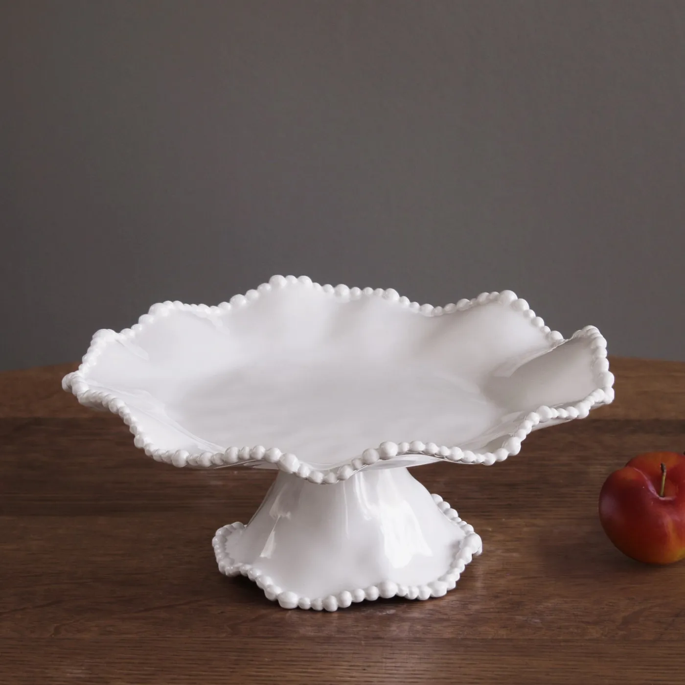 New VIDA Alegria Small Pedestal Cake Plate (White) View All Vida|Gifts Under $99