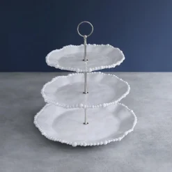 Clearance VIDA Alegria Triple Tiered Server (White) View All Vida|VIDA Alegria