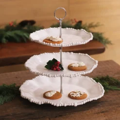 Clearance VIDA Alegria Triple Tiered Server (White) View All Vida|VIDA Alegria