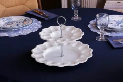 Sale VIDA Alegria Two Tiered Egg Server White View All Vida|VIDA Alegria