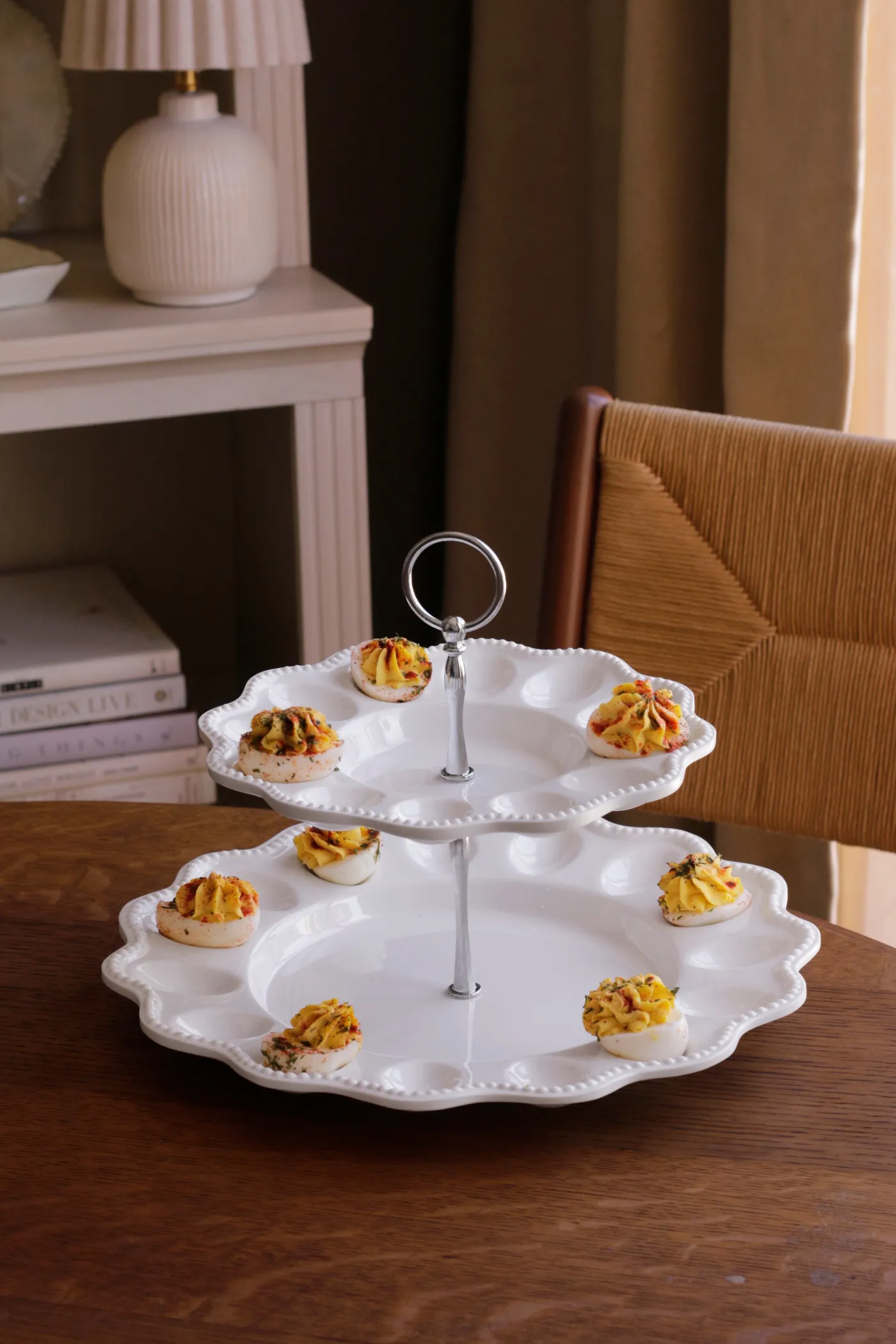 Sale VIDA Alegria Two Tiered Egg Server White View All Vida|VIDA Alegria
