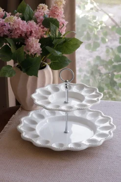 Sale VIDA Alegria Two Tiered Egg Server White View All Vida|VIDA Alegria