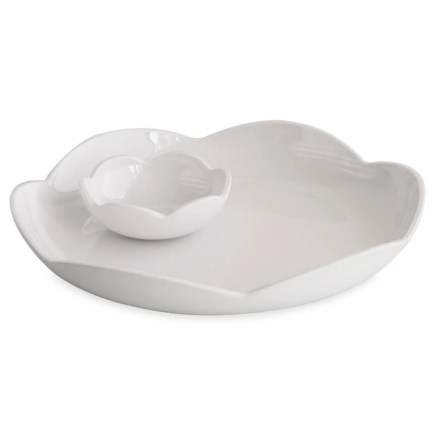 VIDA Amelia Round Platter with Mini Dip Bowl White View All Vida|VIDA Amelia