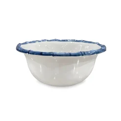 Outlet VIDA Bamboo 7.5" Cereal Bowl Set of 4 (White and Blue) GARDEN Bamboo|View All Vida