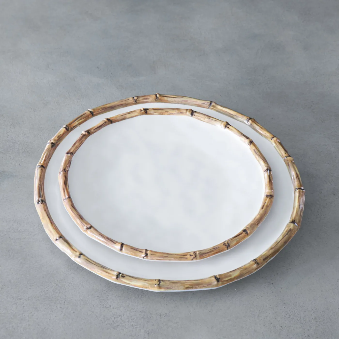 Sale VIDA Bamboo 11" Dinner Plate Set of 4 (White and Natural) GARDEN Bamboo|View All Vida