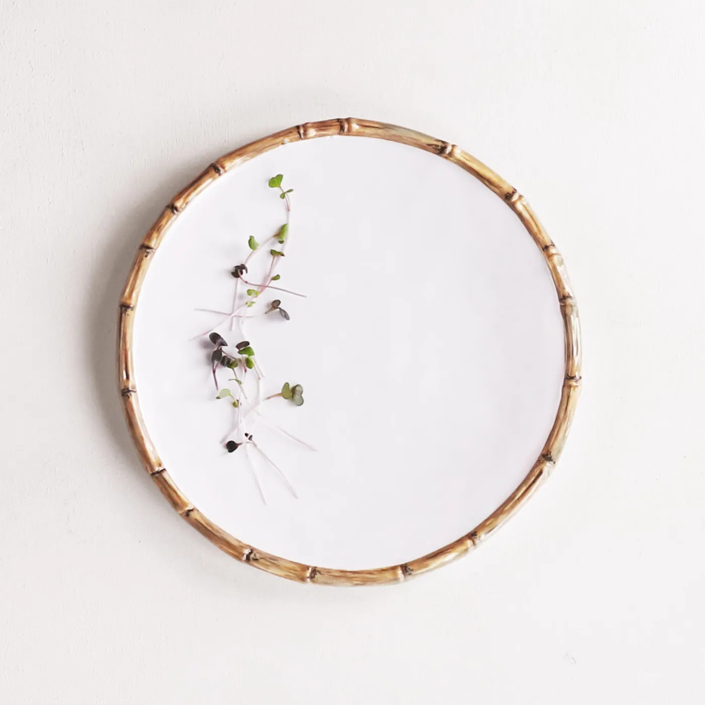 Sale VIDA Bamboo 11" Dinner Plate Set of 4 (White and Natural) GARDEN Bamboo|View All Vida