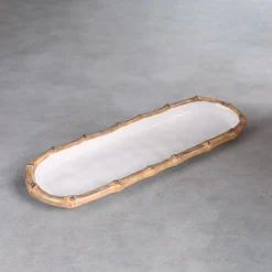 Outlet VIDA Bamboo Baguette Platter (White and Natural) View All Vida|VIDA Bamboo
