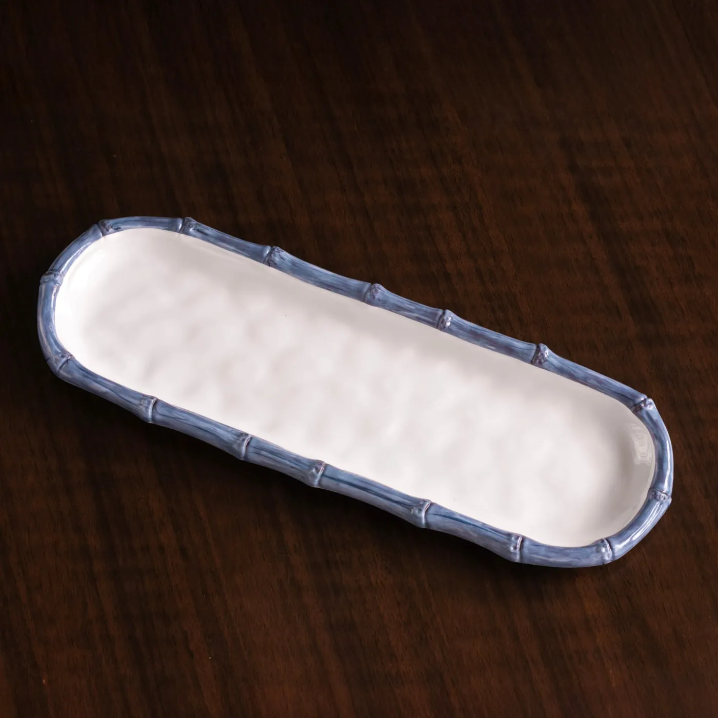 Hot VIDA Bamboo Baguette Platter (White and Blue) GARDEN Bamboo|View All Vida