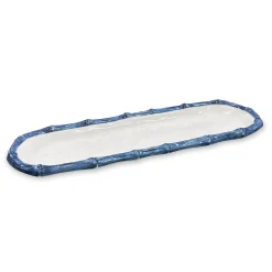 Hot VIDA Bamboo Baguette Platter (White and Blue) GARDEN Bamboo|View All Vida