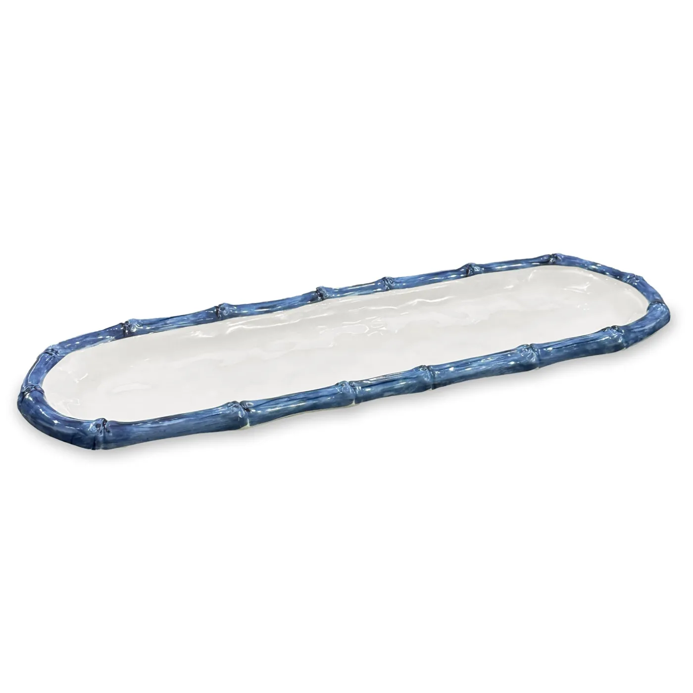 Hot VIDA Bamboo Baguette Platter (White and Blue) GARDEN Bamboo|View All Vida