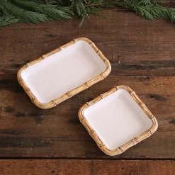 Online VIDA Bamboo Beverage Napkin Holder (White and Natural) GARDEN Bamboo|View All Vida