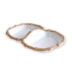 VIDA Bamboo Double Dip (White and Natural) GARDEN Bamboo|View All Vida