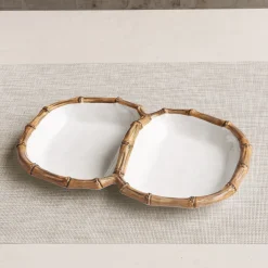 VIDA Bamboo Double Dip (White and Natural) GARDEN Bamboo|View All Vida