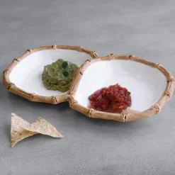 VIDA Bamboo Double Dip (White and Natural) GARDEN Bamboo|View All Vida