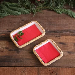 Sale VIDA Bamboo Guest Towel Holder (White and Natural) GARDEN Bamboo|View All Vida