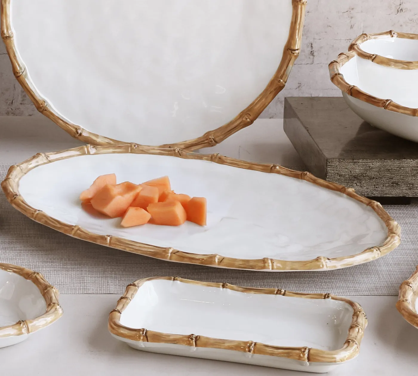 Sale VIDA Bamboo Guest Towel Holder (White and Natural) GARDEN Bamboo|View All Vida