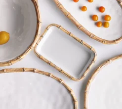 Sale VIDA Bamboo Guest Towel Holder (White and Natural) GARDEN Bamboo|View All Vida