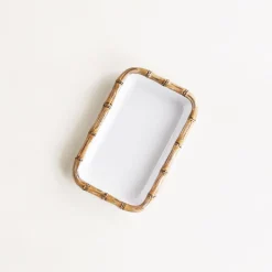 Sale VIDA Bamboo Guest Towel Holder (White and Natural) GARDEN Bamboo|View All Vida