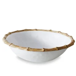 New VIDA Bamboo Large Salad Bowl (White and Natural) GARDEN Bamboo|View All Vida