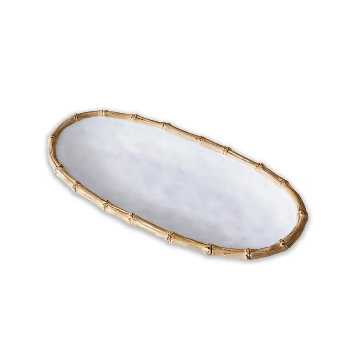 Discount VIDA Bamboo Medium Oval Platter (White and Natural) GARDEN Bamboo|View All Vida