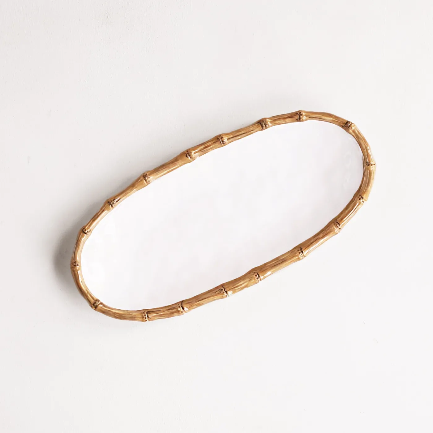 Discount VIDA Bamboo Medium Oval Platter (White and Natural) GARDEN Bamboo|View All Vida