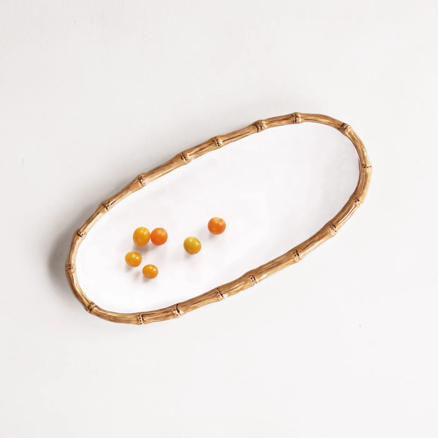 Discount VIDA Bamboo Medium Oval Platter (White and Natural) GARDEN Bamboo|View All Vida