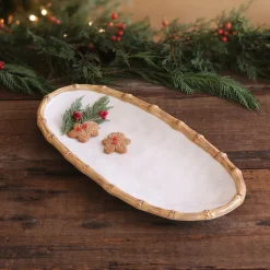 Discount VIDA Bamboo Medium Oval Platter (White and Natural) GARDEN Bamboo|View All Vida