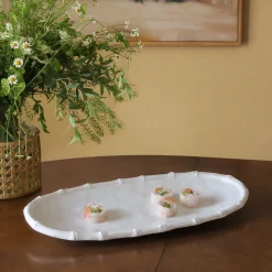Hot VIDA Bamboo Medium Oval Platter (White) View All Vida|VIDA Bamboo